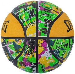 Spalding Basketbol Topu 2021 Green Yellow Graffiti Size:7 84374Z - Thumbnail