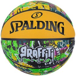 Spalding Basketbol Topu 2021 Green Yellow Graffiti Size:7 84374Z - Thumbnail