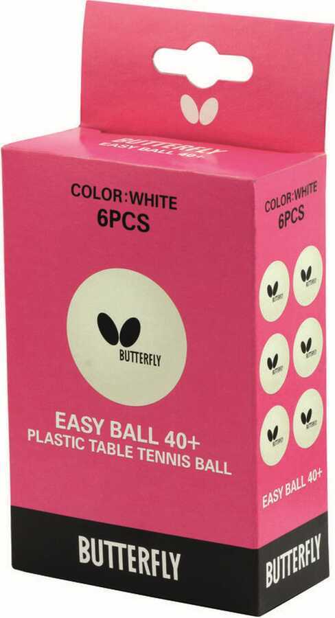 Butterfly Masa Tenis Topu Easy Ball 40+ white 6er 7012130140