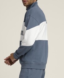Wilson M Parkside Half-Zip Erkek Sweatshirt - Slate Blue M WM00359511BUQM - Thumbnail