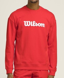 Wilson Erkek M Teams Script Crewneck İnfrared Sweatshirt RED L WM00470511RDBL - Thumbnail