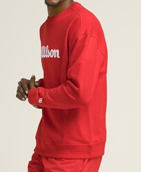 Wilson Erkek M Teams Script Crewneck İnfrared Sweatshirt RED L WM00470511RDBL - Thumbnail