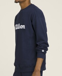 Wilson Erkek M Teams Script Crewneck Classic Sweatshirt NAVY L WM00470511DBCL - Thumbnail