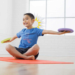 Merrithew Health & Fitness Flying Foam Disks for Kids, 2 Pack (Purple & Green) ST-06219 - Thumbnail