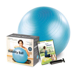 Merrithew Health & Fitness Stability Ball Plus Power Pack - 55cm (Blue - English/French) (DV-82306) - Thumbnail