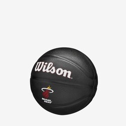 Wilson Mini Basketbol Topu NBA Teamtribute Mini Black Miami Heat Size: 3 WZ4017607XB3 - Thumbnail