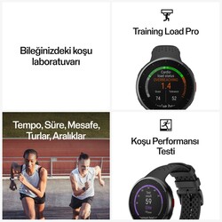 Polar Pacer Pro Gelişmiş GPS Koşu Saati GRY/BLK S-L - Thumbnail