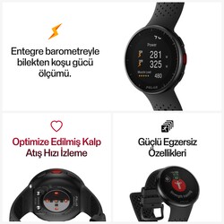 Polar Pacer Pro Gelişmiş GPS Koşu Saati GRY/BLK S-L - Thumbnail