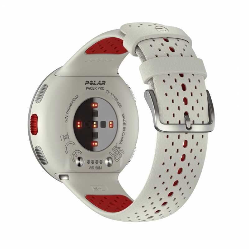 Polar Pacer Pro Gelişmiş GPS Koşu Saati WHI/RED S-L