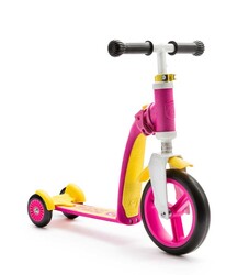 Scoot And Ride Pembe-Sarı Renk Highway Baby+ Ayarlanabilir Scooter - Thumbnail