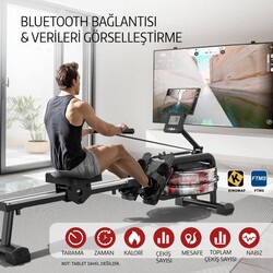 Slazenger Flux Su Dirençli Bluetooth Fitness Uygulamalı Nabız Ölçerli Egzersiz Küreği - Thumbnail