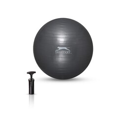 Slazenger - Slazenger Gymball 55 Cm Gri (Pompa Dahildir)