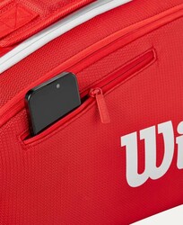 Wilson Tenis Çantası Super Tour Wilson Red 15PK 2025 Red (WR8036601001) - Thumbnail