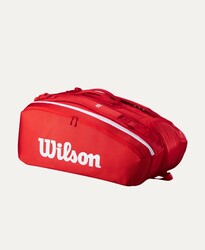 Wilson Tenis Çantası Super Tour Wilson Red 15PK 2025 Red (WR8036601001) - Thumbnail