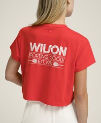 Wilson Kadın W Harper Crop Tişört Tee Infrared S WW00367511RDBS - Thumbnail