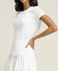 Wilson Kadın W Pro Seamless Tee Tişört Bright White M WW00593511WTAM - Thumbnail
