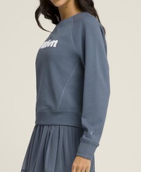 Wilson W Sideline Crew Kadın Sweatshirt - Slate Blue L WW00136511BUQL - Thumbnail
