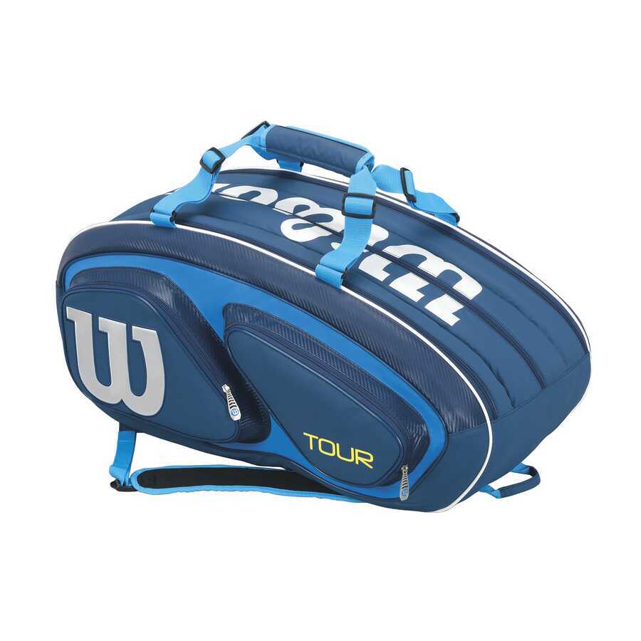 Wilson Tenis Çantası Tour V 15 Mavi-Beyaz (Wrz843615)
